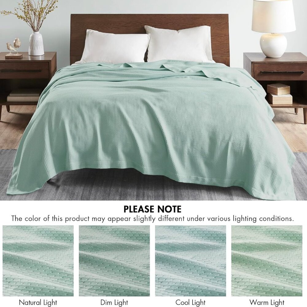 Madison Park Egyptian Cotton King Blanket Seafoam (MP51N-5170)